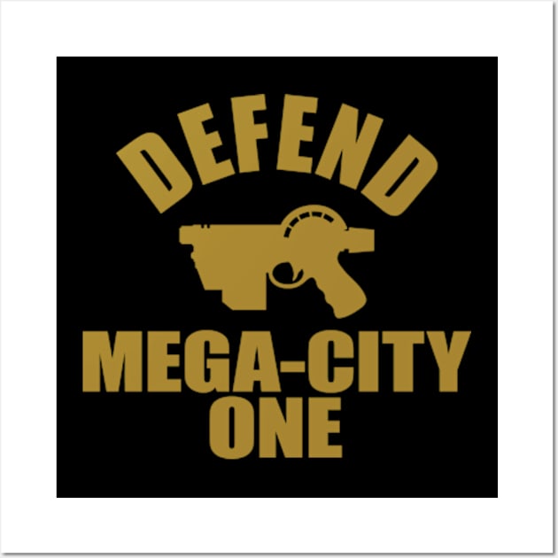 Defend Mega-City One Wall Art by theUnluckyGoat